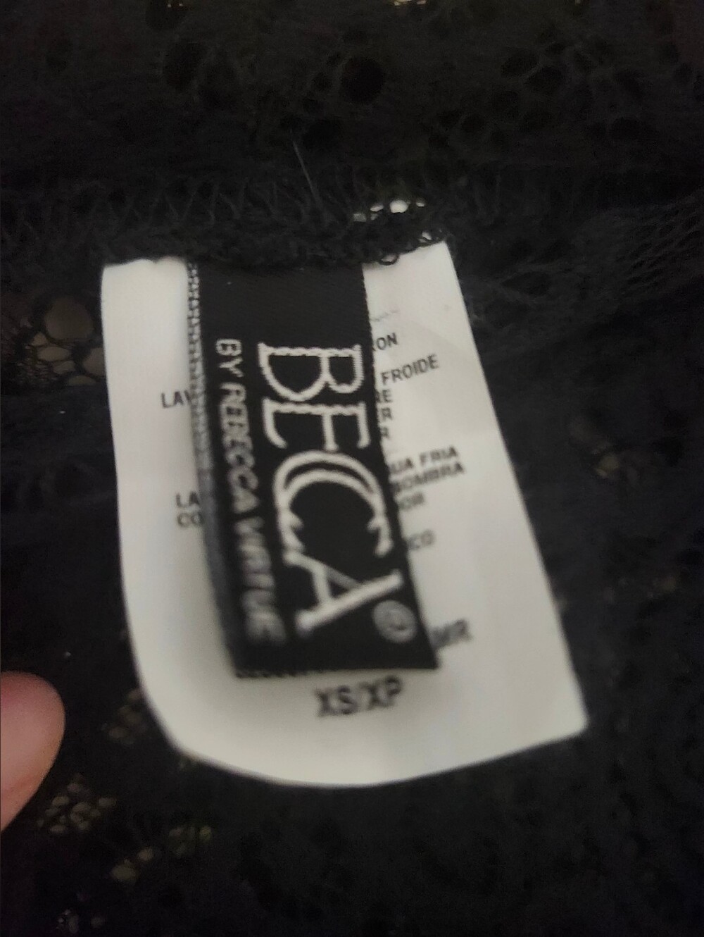 BECCA Black Lace Swim Coverup Pants - Picture 2 of 6
